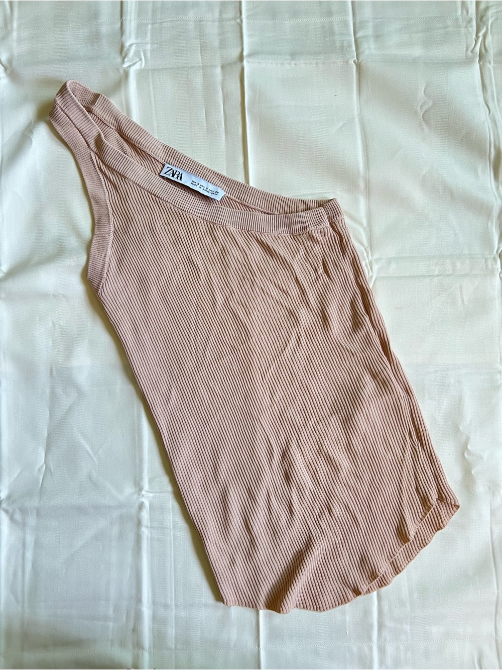 ZARA One-Shoulder Ribbed Tank